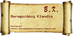 Beregszászy Klaudia névjegykártya